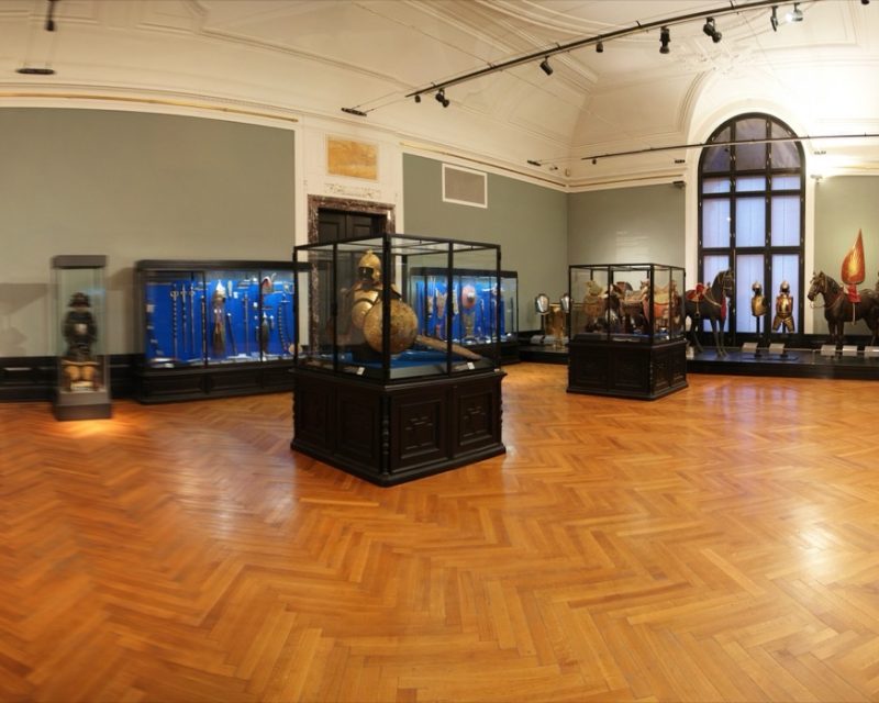 Display cases of the Kunstkammer, the Habsburgs' chamber of art and curiosities